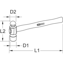 KS Tools 142.1524 1421524 zámečnické kladivo 800 g 365 mm 1 ks