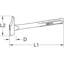 KS Tools 142.2021 1422021 truhlářské kladivo 270 g 285 mm 1 ks