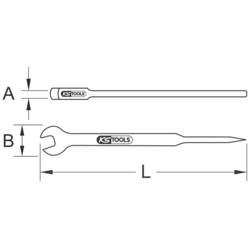 KS Tools 9638116 963.8116 Montážní vidlicový klíč Délka klíče (palce) (jen pro nadpis) 1 1/16