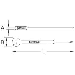 KS Tools 9638089 963.8089 Montážní vidlicový klíč Délka klíče (cm) (jen pro nadpis) 24 mm