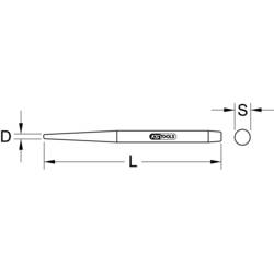 KS Tools 129.2192 Montážní průboj, 9 mm