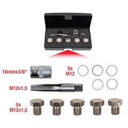 KS Tools 150.4915 Sada šroubů k úniku oleje se závitem, 12 ks, M12 x 1,5
