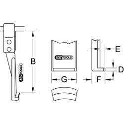 KS Tools 6151023 Stahovací hák Počet háčků 1