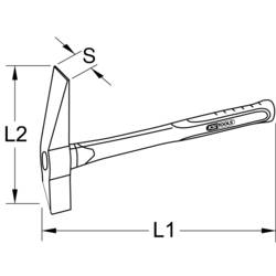 KS Tools 963.2174 9632174 Kladivo na kotelní kámen a na rez 950 g 340 mm 1 ks