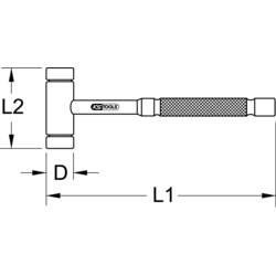 KS Tools 963.2140 9632140 Strojní kladivo 240 g 310 mm 1 ks