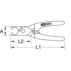 KS Tools 1151094 kleště pro montáž potrubí palivového filtru 160.0 mm 1 ks