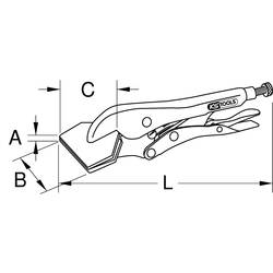 KS Tools 1152076 kleště samosvorné ploché 0 - 40 mm 205.0 mm