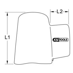 KS Tools 1171797 Ochranný kryt a kryt s ochrannou izolací, 80 mm Zakrývací ochranná plachta PVC 1 ks