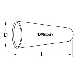 KS Tools 1171792 Průchodka s ochrannou izolací bez svorky, 25 mm Průchodka s ochrannou izolací 1 ks