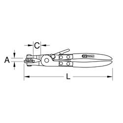 KS Tools 1151043 kleště na hadicové spony 220.0 mm 1 ks