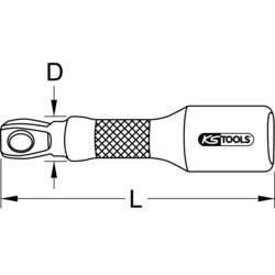 KS Tools 918.3801 9183801 prodlužovací nástavec pro nástrčné klíče Pohon (šroubovák) 3/8 75 mm 1 ks