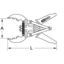 KS Tools 150.1175 Kleště na pístní kroužky, Ø 50 - 100 mm
