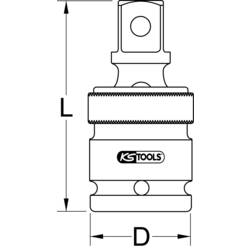 KS Tools 515.1533 5151533 kulový kloub Pohon (šroubovák) 3/8 53 mm 1 ks