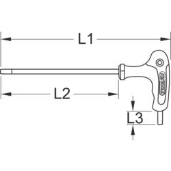KS Tools 9102451 910.2451 Čtyřhranná rukojeť Pohon (šroubovák) 1/4 (6,3 mm) 160 mm 1 ks
