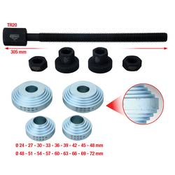 Univerzální sada nástrojů pro ložiska kol, 9 ks, Ø 24 - 72 mm KS Tools 150.2460