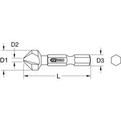 KS Tools 336.0276 3360276 záhlubník 10.4 mm ocel válcová stopka 1 ks