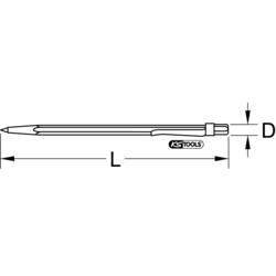 KS Tools 300.0301 rýsovací jehla nástrojová ocel