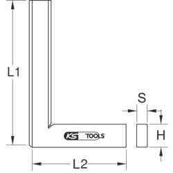 KS Tools 3000297 300.0297 plochý úhloměr 300.0 x 200.0 mm