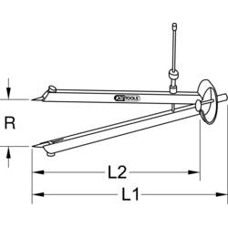 KS Tools 300.0433 Odpichovací kružítko nástrojová ocel