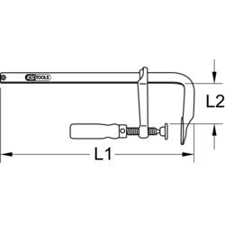 KS Tools 1450219 Svěrka Rozpětí (max.):250 mm