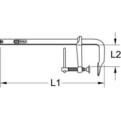 KS Tools 1450430 Svěrka Rozpětí (max.):300 mm Vnější délka: 510 mm