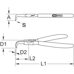 KS Tools 1192052 kleště na pojistné kroužky