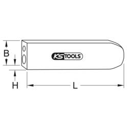 Hlavový šroubovák kombinující nýty, 4 mm KS Tools 129.2212 (d x š x v) 100 x 20 x 10 mm