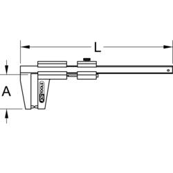 KS Tools 300.0535 Posuvné měřítko na brzdové kotouče 0 - 60 mm, 162 mm