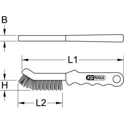 KS Tools 201.2335 drátěný kartáč ocelový drát 225 mm 1 ks