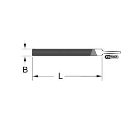KS Tools 161.0123 Pilník Délka 250 mm 1 ks
