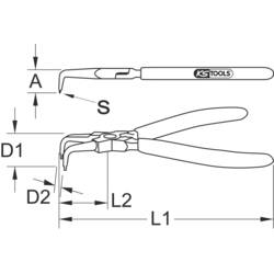 KS Tools 5001031 kleště na pojistné kroužky
