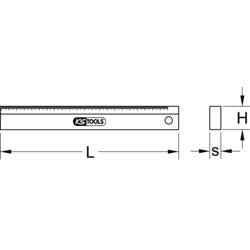 KS Tools 300.0123 3000123 pravítko ocel