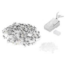 Digitus AK-219604-100 Digitus modulární konektor pro kulaté kabely, Cat 6A, stíněný - 100 ks AK-219604-100 Konektor RJ45 stříbrná 100 ks