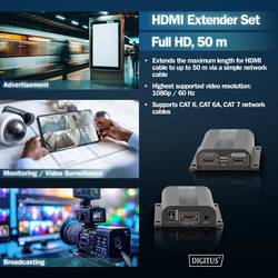 Digitus DS-55100-1 HDMI™ extender (prodloužení) přes síťový kabel RJ45 50 m