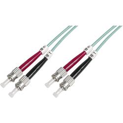 Digitus DK-2511-05/3 optické vlákno optické vlákno kabel 5.00 m tyrkysová [1x ST zástrčka - 1x ST zástrčka] 50/125 µ Multimode OM3