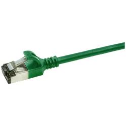 LogiLink CQ9025S RJ45 síťové kabely, propojovací kabely CAT 6A U/FTP 0.50 m zelená extrémně tenký , samozhášecí, flexibilní provedení, fóliové stínění, bez