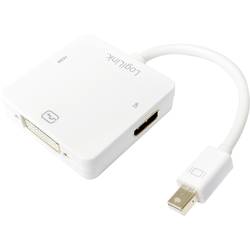 LogiLink CV0045A HDMI adaptér [1x mini DisplayPort zástrčka - 1x DVI zásuvka 24+5pólová, HDMI zásuvka] bílá 15.00 cm