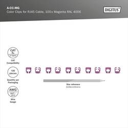 Digitus A-CC-MG barevné sponky na propojovací kabel purpurová 100 ks
