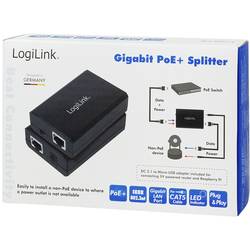 LogiLink KVM-Umschalter PoE splitter 1 GBit/s IEEE 802.3af (12.95 W), IEEE 802.3at (25.5 W)