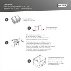 Digitus DN-49207 19 nástěnná rozváděcí skříň (š x v x h) 540 x 595 x 400 mm 12 U černá, černá (RAL 9005)