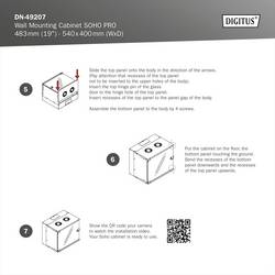 Digitus DN-49207 19 nástěnná rozváděcí skříň (š x v x h) 540 x 595 x 400 mm 12 U černá, černá (RAL 9005)