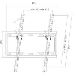 LogiLink BP0012 TV držák na zeď 81,3 cm (32) - 139,7 cm (55) naklápěcí