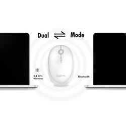 LogiLink ID0205 optická myš, přenos Bluetooth®, bezdrátový, 1600 dpi, bílá