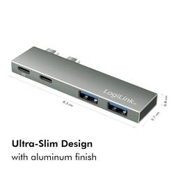 LogiLink USB-C® dokovací stanice UA0399 Vhodné pro značky (dokovací stanice pro notebook): Apple napájení USB-C®