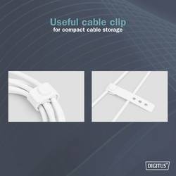 Digitus Nabíjecí kabel USB USB 2.0 USB-A zástrčka, Apple Lightning konektor 2.00 m bílá flexibilní provedení, flexibilní provedení, s USB, silikonový,