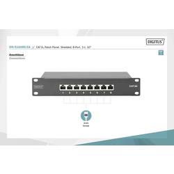 Digitus DN-91608S-EA 8 portů patch panel 254 mm (10) CAT 6A 1 U vícebarevná osazený