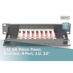 Digitus DN-91608S-EA 8 portů patch panel 254 mm (10) CAT 6A 1 U vícebarevná osazený