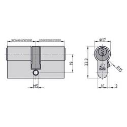 Basi 5000-1545 dvojitá profilová cylindrická vložka 45 / 75mm