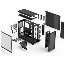 Fractal Design FD-C-MES3X-04 Full Tower PC skříň černá prachový filtr, boční okno, integrované osvětlení