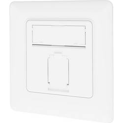 Digitus DN-9010/8-1 síťová zásuvka pod omítku panel s čelní deskou a rámečkem CAT 6A bílá